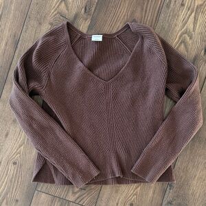 Abercrombie & Fitch Chocolate V-Neck Sweater